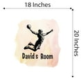 thumbnail image 4 of Sports Watercolor Custom Name Wall Decals for Kids Room - Basketball Player Dunking Like A Pro Basketball Personalized Bedroom Wall Sticker Water Color Style - Size: 18 In x 20 In, 4 of 5