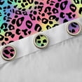 thumbnail image 4 of Homewish Kids Teens Colorful Cheetah Print Black Out Curtains,Purple Pink Green Curtains Pack of 2 (42x63 Each),Abstract Gradient Bedroom Curtains,Microfiber Bedroom Decor, 4 of 6