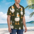 thumbnail image 5 of Daiia Mallard Ducks Wild Birds Hawaiian Shirt for Men Gentle Cotton Regular Short Sleeve Casual-3X-Large, 5 of 9