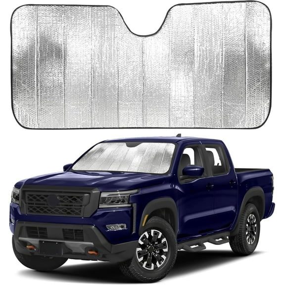 EcoNour Accordion Windshield Sun Shade, XL Size, Front Window Sun Visor, Blocks UV Rays, 66 x 27 Inches