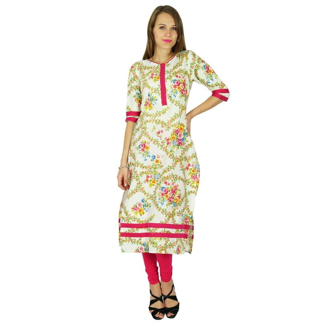 Phagun Kurta Bollywood Indienne de Designer pour Femmes Kurti Ethnique Tunique en Coton Robe