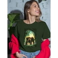 thumbnail image 2 of Panther In The Jungle T-Shirt Women -Anthony Chirstou Designs, Female Large, 2 of 4