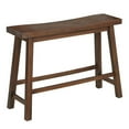 thumbnail image 1 of Pemberly Row Wood Backless Bench in Chestnut Wire-Brush Finish, 1 of 6