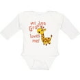thumbnail image 3 of Inktastic My Grandpa Loves me- cute giraffe Boys or Girls Long Sleeve Baby Bodysuit, 3 of 5