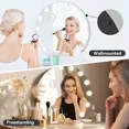thumbnail image 5 of ELECWISH Vanity Mirror with Lights,Large Hollywood Mirror with Lights with 12 Bulbs, 3 Colors Modes & Adjustable Brightness, Makeup Mirrors Vanity Mirror 10x Spot Mirror, USB Charging Port, 5 of 8