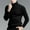 Black, variant on Men's Half Zip Half High Neck Knitted Sweater Pullover Long Sleeve Winter Casual