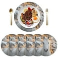 thumbnail image 5 of Ryvnso Horse in Winter Round Plate Mats Dining Table Placemat Set of 4 for Holiday Decoration, 5 of 7