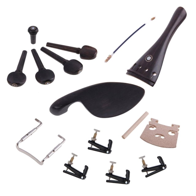 TISHITA Accessory Set for 4/4 Violin, Including Chin Rest, Tailpiece, Tail End, End Pin,