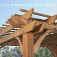 thumbnail image 6 of Backyard Discovery Beaumont 14'x12' Cedar Wood Patio Pergola Kit, Trellis Roof, PowerPort, 6 of 11