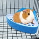 thumbnail image 5 of Caja de arena para conejos, inodoro, bandeja de arena esquinera para conejos, inodoro para mascotas, orinal para conejillos de indias, hámster, conejo, animal pequeño (azul), 5 of 5