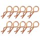 thumbnail image 3 of 10 pcs RC Car Shell Clip RShape Metal Body Clips Pins for 1/5 1/6 1/8 1/10 RC Car (bronze color), 3 of 5
