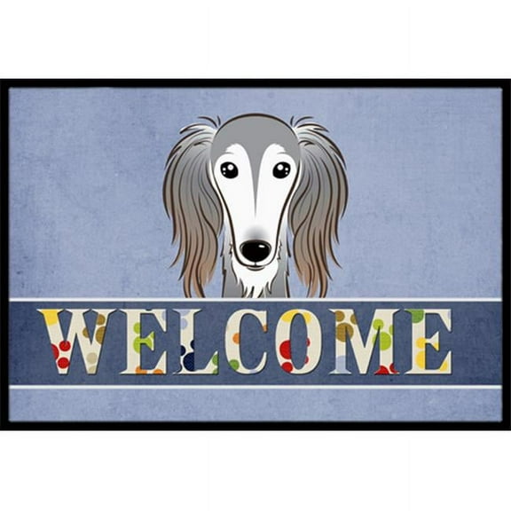 Carolines Treasures BB1415JMAT Saluki Welcome Indoor & Outdoor Mat- 24 x 36 in.