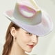 thumbnail image 5 of Xihbxyly Sombrero de Vaquero para Fiesta, Elegante Gorra con Lentejuelas Brillantes, Diseño de Cordón de Tela Suave, Fiesta Temática Del Oeste, Evento de Rodeo, Cosplay de Halloween, Destaca En La Fi, 5 of 7