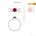 thumbnail image 4 of ANGARA Natural Ruby Solitaire Parallel Split Shank Engagement Ring in 14K White Gold for Women (Size-5mm) | July Birthstone, Birthday, Anniversary, Jewelry Gift for Women | Natural Ruby Ring, 4 of 9