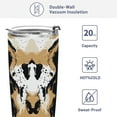thumbnail image 4 of 20oz Stainless Steel Tumbler with Straw, Double Wall Insulated Travel Tumbler Brown and Black Pattern, 4 of 8