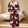 thumbnail image 2 of Peignoirs pour Femmes Peignoir Long Chaud Tendance à Manches Longues d'Hiver Pyjama Robe de Nuit, 2 of 5