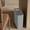 Gray, variant on Trash Can, 11"x5"x12" Garbage Can Slim Waste Basket Plastic Trash Bin Container with Handles for Bathroom, Bedroom, Home, Office, Dorm Room, Kitchen, Rectangular, Black