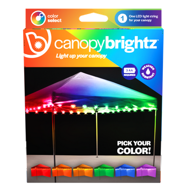 Brightz Canopy Color Select 60 Light Indoor/Outdoor 40ft with Battery Pack Weather-resistant LED String Light Set