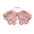 thumbnail image 4 of Yokua Detachable Fake Collar Shawl Elegant 3D Ruffled Ruched Jacquard Pink Capelet, 4 of 7