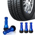 thumbnail image 1 of Bhock Auto 5 Piezas Tr413 Vástago De Válvula De Goma Cromada Vástago De Válvula De Neumático A Presión Para Orificios De Llanta De 0,453 Pulgadas Ajuste Universal Para Automóviles Y Camiones (Azul), 1 of 5