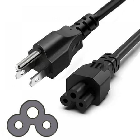 3 Prong Power Cord Replacement Power Cable for Computers, TVs, Monitors, LG LED LCD Smart 1080p HDTV,Samsung, Toshiba, Acer, Asus
