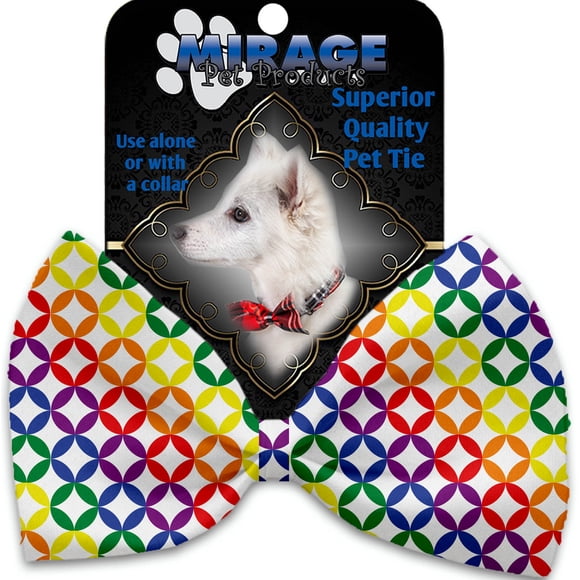 Rainbow Nœud Papillon pour Animaux avec Diamants Brillants
