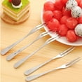 thumbnail image 4 of Crab Stainless Steel Forks,Escargot Forks 2 Prong Tasting Appetizer Forks Portable Cocktail Salad Fruit Forks for Party Travel,5 Inches (10Pcs), 4 of 5