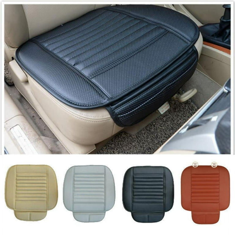 Unique Bargains Car Front Seat Cover Breathable Plush Pad Mat Chair Cushion  Universal 2 Pcs Gray 19.29x18.50