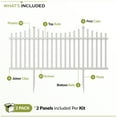 thumbnail image 6 of Zippity Outdoor Products 42in H x 92in W (2 Panels) No Dig Zippity Manchester Fence Kit, White Vinyl Picket Fence Panels, 6 of 9