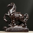 thumbnail image 3 of Horse Statue, Small Wooden Figurine for 2026 Chinese New Year, Feng Shui Office Desk Decor for Wealth Luck, Zodiac Animal Sculpture Home Tabletop Ornament (Orange) Home Decor, 3 of 6
