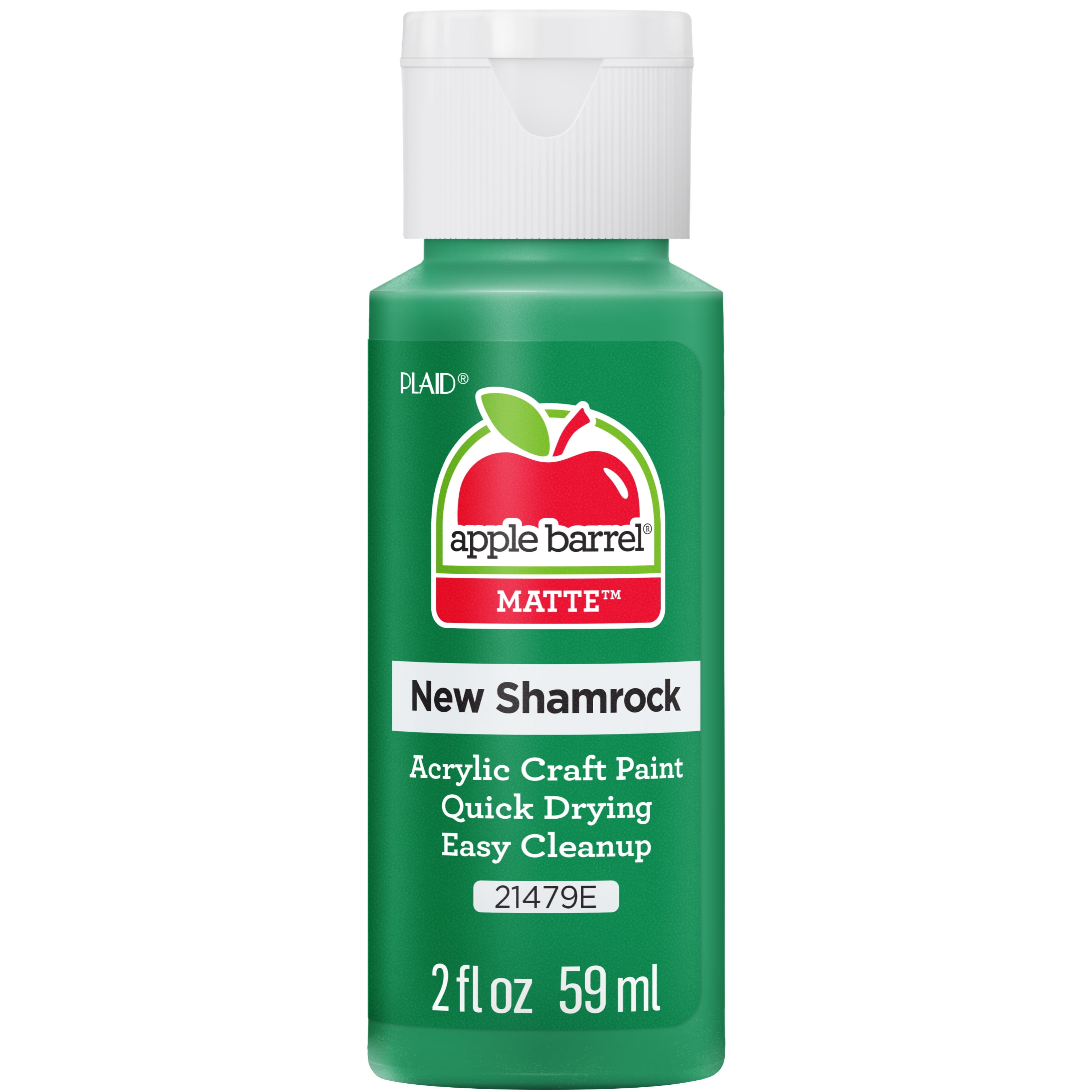 (2 pack) Apple Barrel Acrylic Craft Paint, Matte Finish, New Shamrock, 2 fl oz