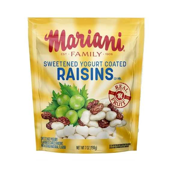 Mariani Sweetened Yogurt Coated Raisins 7 oz Pack of 2