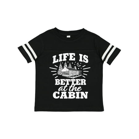 

Inktastic Life is Better at the Cabin with Trees and Moon Gift Toddler Boy or Toddler Girl T-Shirt