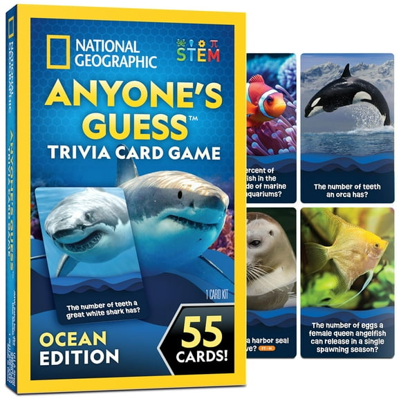 Juego de cartas Trivia National Geographic Ocean Animals Kids