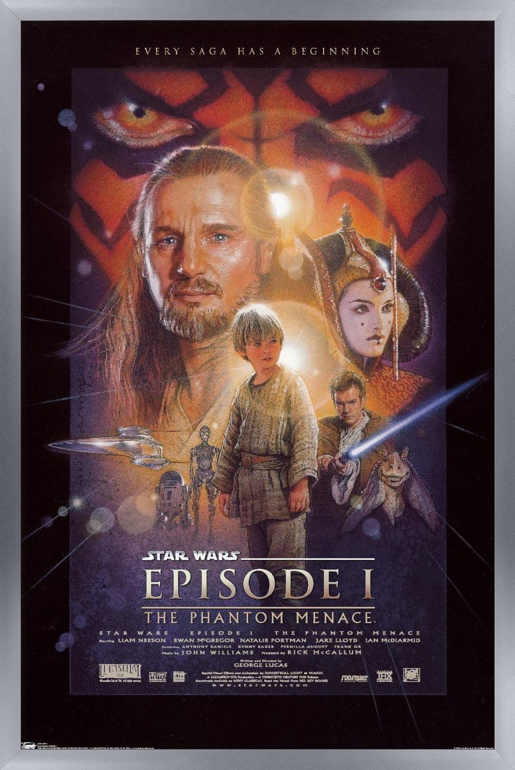 Star Wars: The Phantom Menace - One Sheet Wall Poster, 14.725" x 22.375"