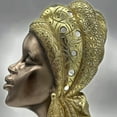 thumbnail image 3 of African Women Bust Statue Modern Black Figurine, 3 of 5