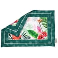 thumbnail image 5 of Vargottam Napperons - Ensemble de Table pour Table à Manger, Ensemble de 4 - Imprimé & Réversible Serviette en Coton - Napperons d'Intérieur pour Maison & Cuisine Table à Manger - Floral Tropical (Vert Sarcelle), 5 of 5