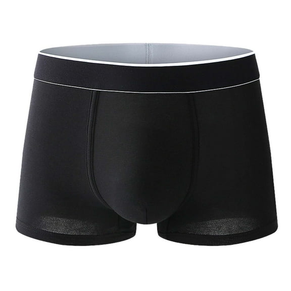 Iugvhana Mens Moisture-Wicking Cotton Briefs, Available in Multi Colors, Multi-Packs Available Black L