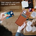 thumbnail image 5 of ELEHOLD for Samsung Galaxy S22 Ultra Premium PU Leather Wallet Case Detachable Magnetic Card Holders RFID Blocking Function Flip Stand Shockproof Full Protection Case for Samsung S22 Ultra,brown, 5 of 8