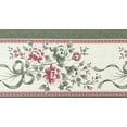 thumbnail image 3 of Dundee Deco Peel and Stick Self Adhesive Wallpaper Border - Floral Pink, Sage Green Bouquet Wallpaper Border, 33 ft x 4 in, 3 of 4