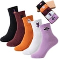 thumbnail image 4 of Halloween Embroidered Ankle Socks Novelty Socks Pumpkin Socks Trendy Socks Crew Socks Fuzzy Socks Cute Socks Graphic Socks Cotton Socks Fall Socks Cozy Socks 1 Pairs of Socks Black One Size, 4 of 8