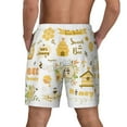 thumbnail image 4 of Daiia Farm Bee Cute Honey Mens Swim Trunks Swim Shorts Quick Dry Swim Shorts with Mesh Lining Pockets-3X-Large, 4 of 9