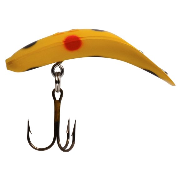 Yakima Bait Flatfish F-5 Bouchon Haute Action, 1 3/4 Pouce, Jaune Rouge Noir