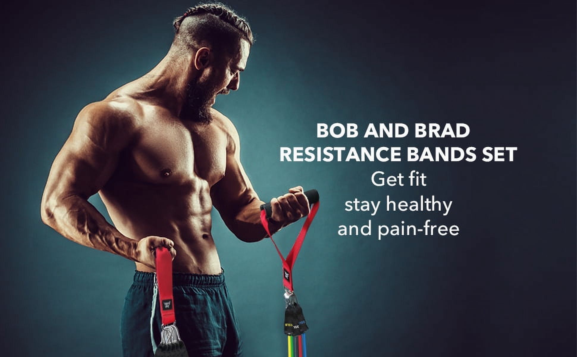 BOB AND BRAD Resistance Bands Set for Workout Stackable Up to 125, Exercise Bands with Door Anchor (Brand New)