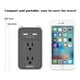 thumbnail image 4 of Huntkey Wall Mount Outlet with Dual 2.1 Amp USB Ports and Outlets, Gray (4 Pack), 4 of 7