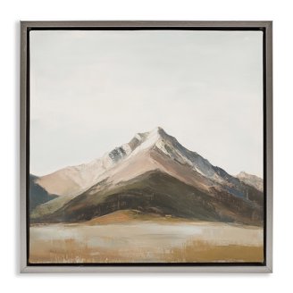Stupell Industries Rustic Lodge Solemn Mountain Landscape Gray Floating ...