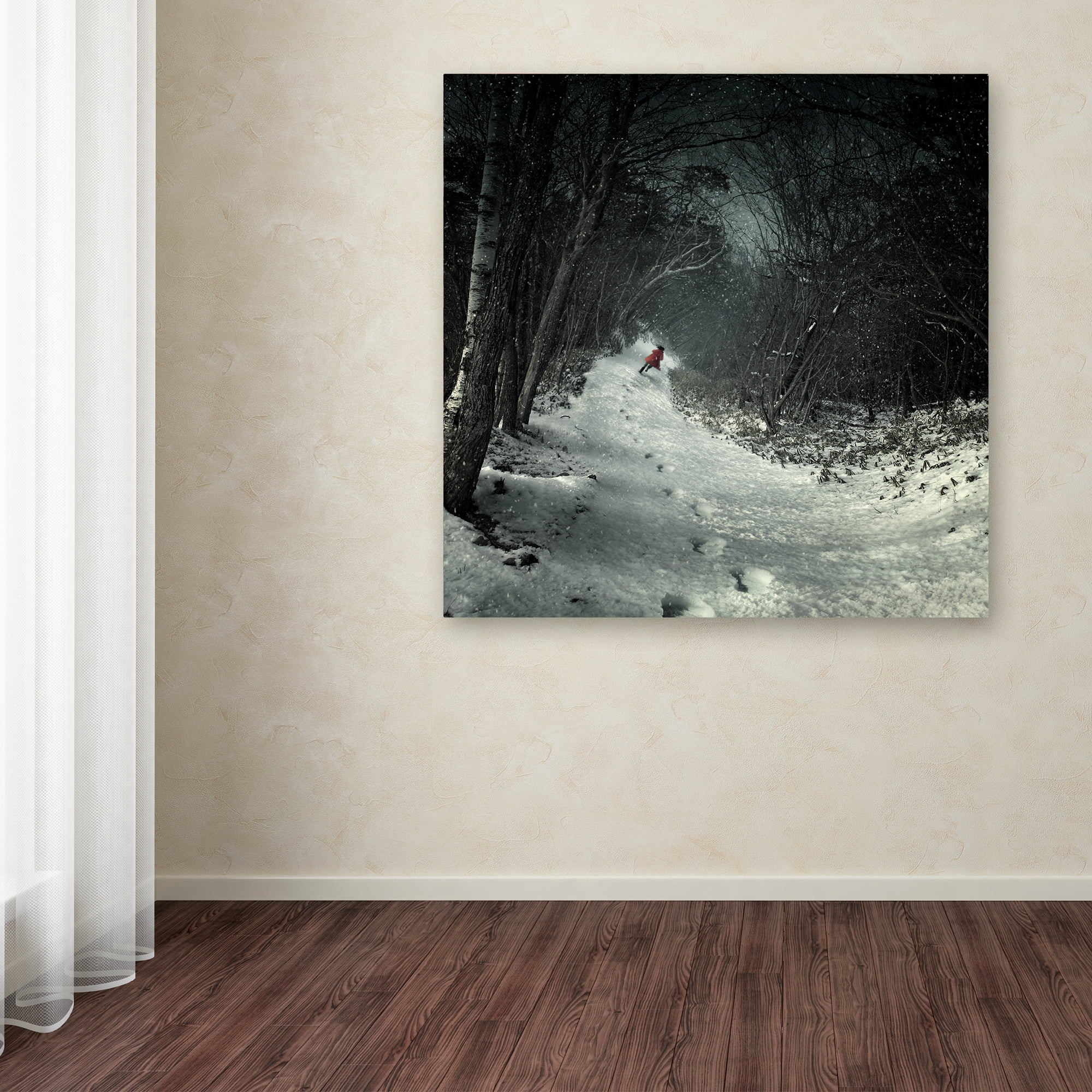 Trademark Fine Art 'Into The Winter Forest' Canvas Art by Kiyo Murakami