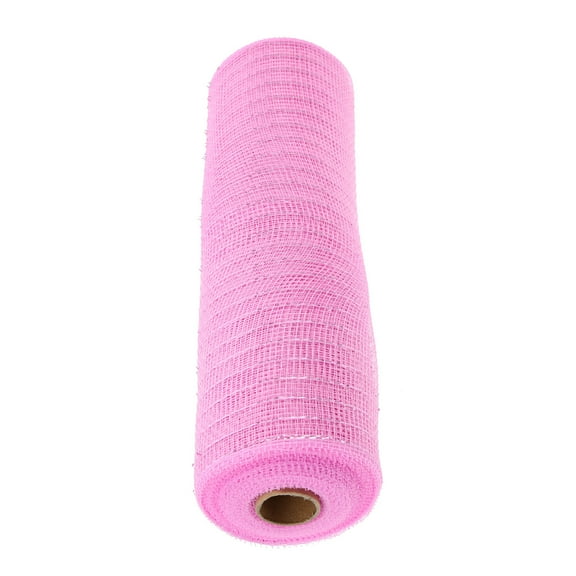 LEORX 1Pack Wreath Making Mesh Ribbon Pink for Floral Projects