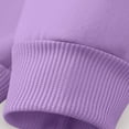 thumbnail image 4 of SGFCWSX Oversized Sweatshirt for Girls Crew Neck Print Pullover Top Kids Fleece Lined Sweatshirts Purple Size 11-12 Years, 4 of 5