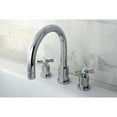 thumbnail image 2 of Kingston Brass KS8321ZX Millennium Two-Handle Deck Mount Roman Tub Faucet, Polished Chrome, 2 of 6
